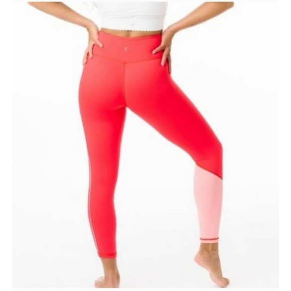 Zyia Active Popsicle pink reflective stripe Light N Tight Leggings women's 6-8 - Picture 2 of 8